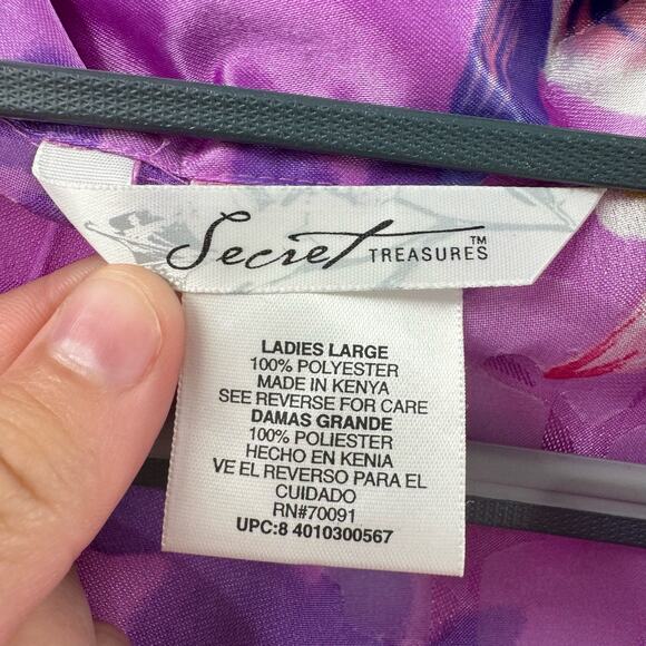 Secret Treasures Purple Floral PJ set - Picture 6 of 6